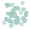Confettis en papier rond vert d'eau ø 2 cm