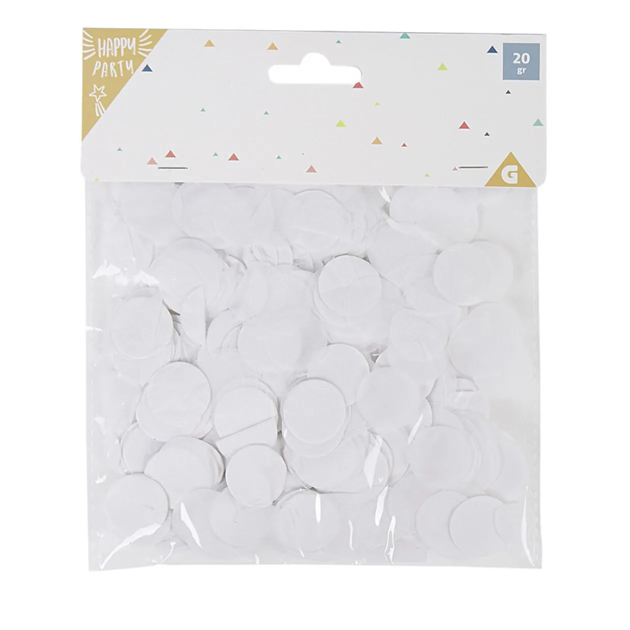 Confettis en papier rond blanc ø 2 cm