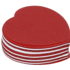 Confettis forme coeur rouge et blanc