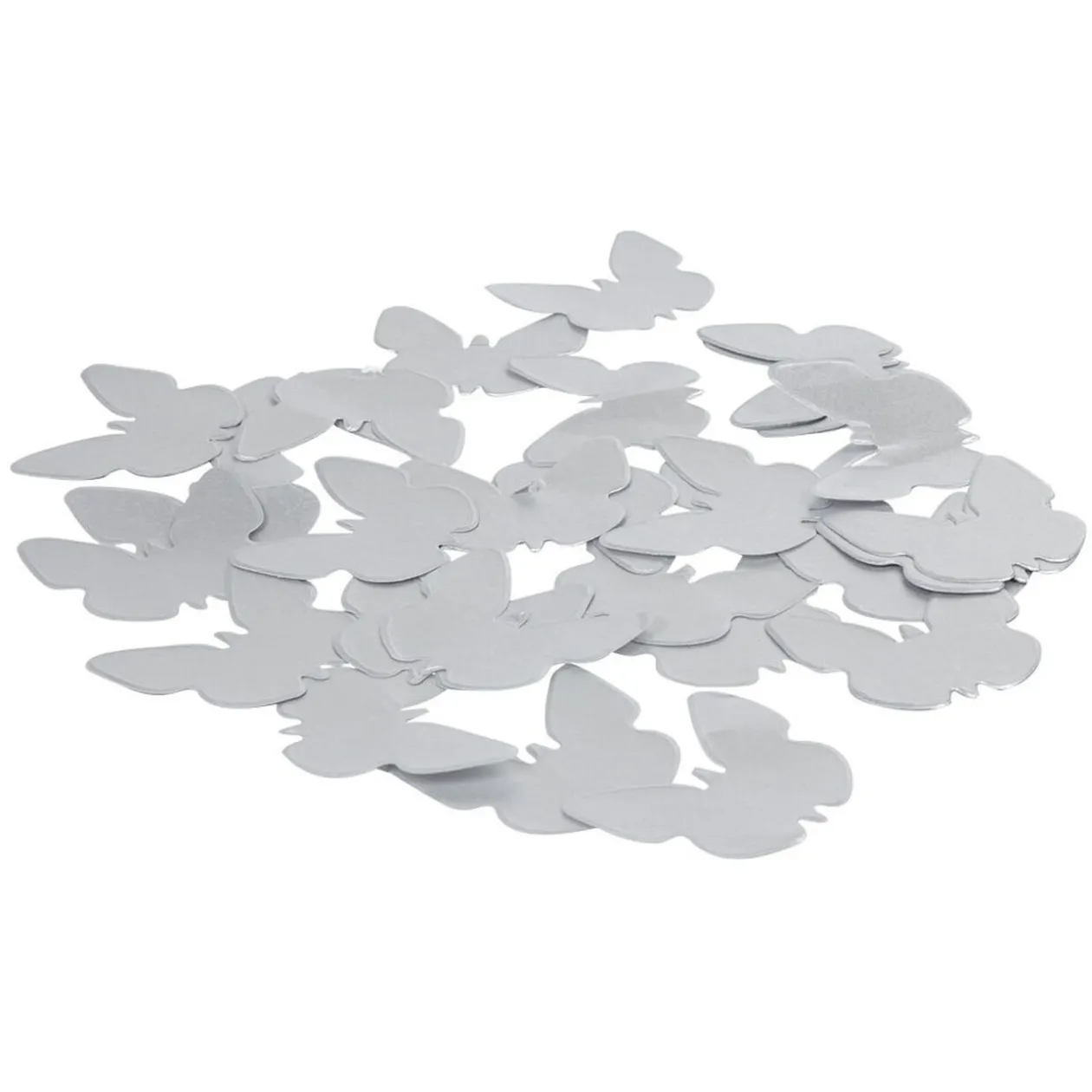 Confettis papillon argenté en papier