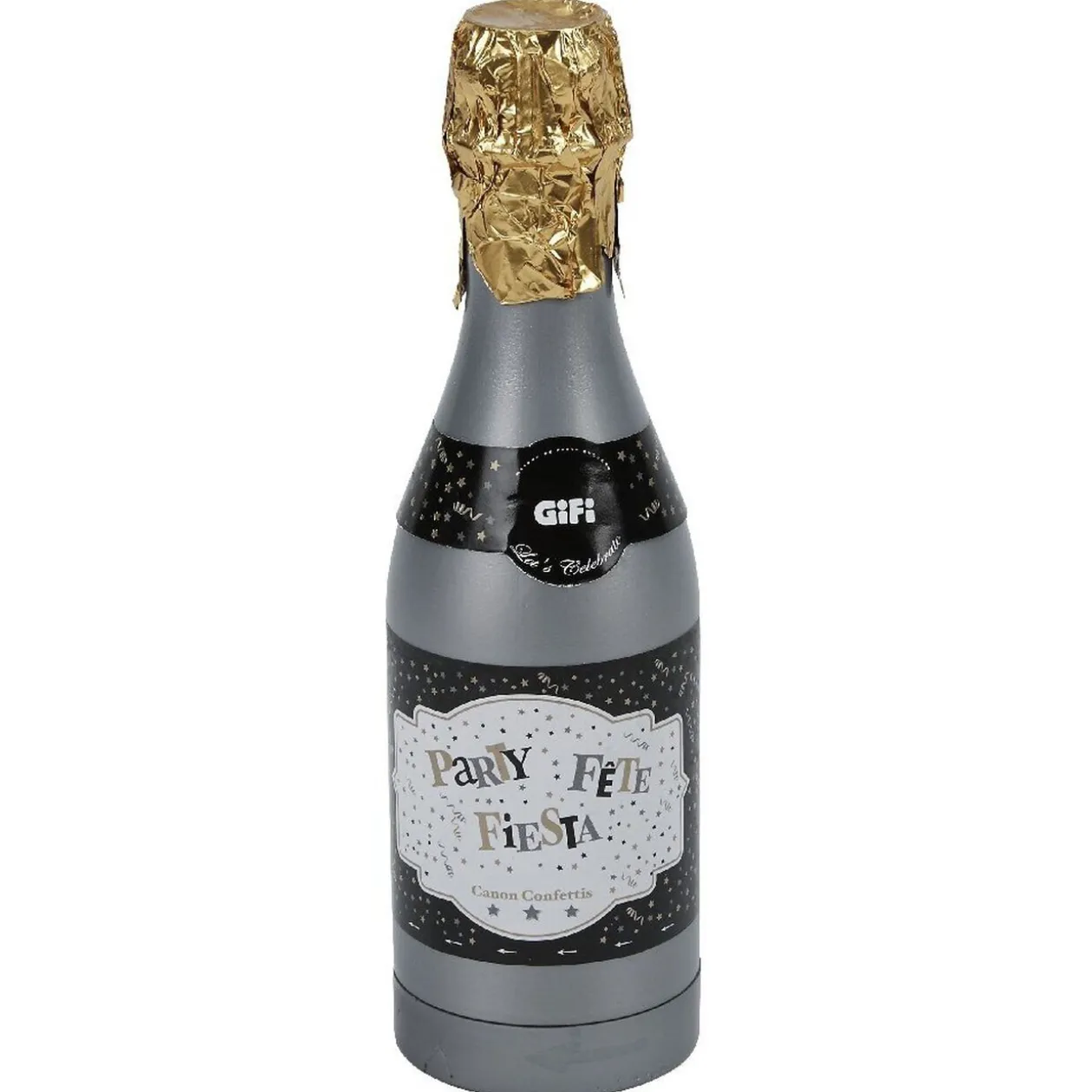 Cotillons bouteille argenté doré ou noir