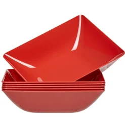 Coupelle plastique rouge x6