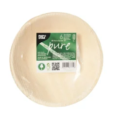 Coupelle ronde en feuille de palmier beige 300 ml x6