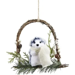 Couronne de Noël animaux à suspendre Ø17cm