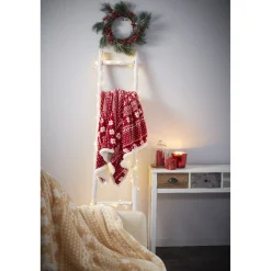 Couronne de Noël rouge et verte à suspendre