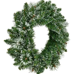 Couronne de Noël sapin floquée neige