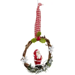 Couronne en bois à suspendre Noël