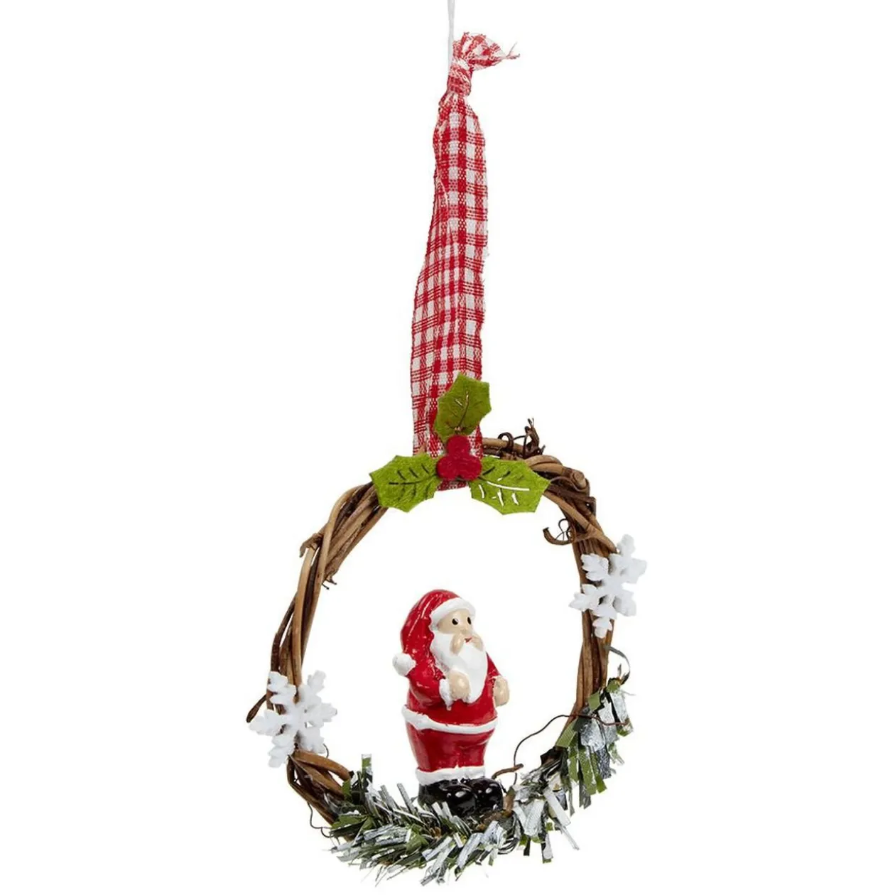 Couronne en bois à suspendre Noël