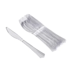 Couteau en plastique transparent x12