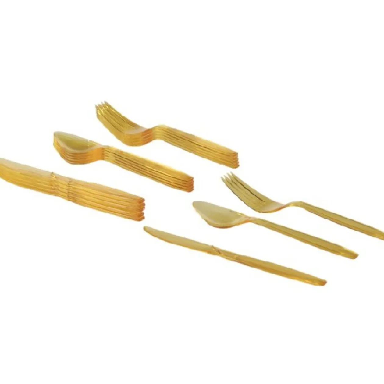 Couvert plastique X18 jaune