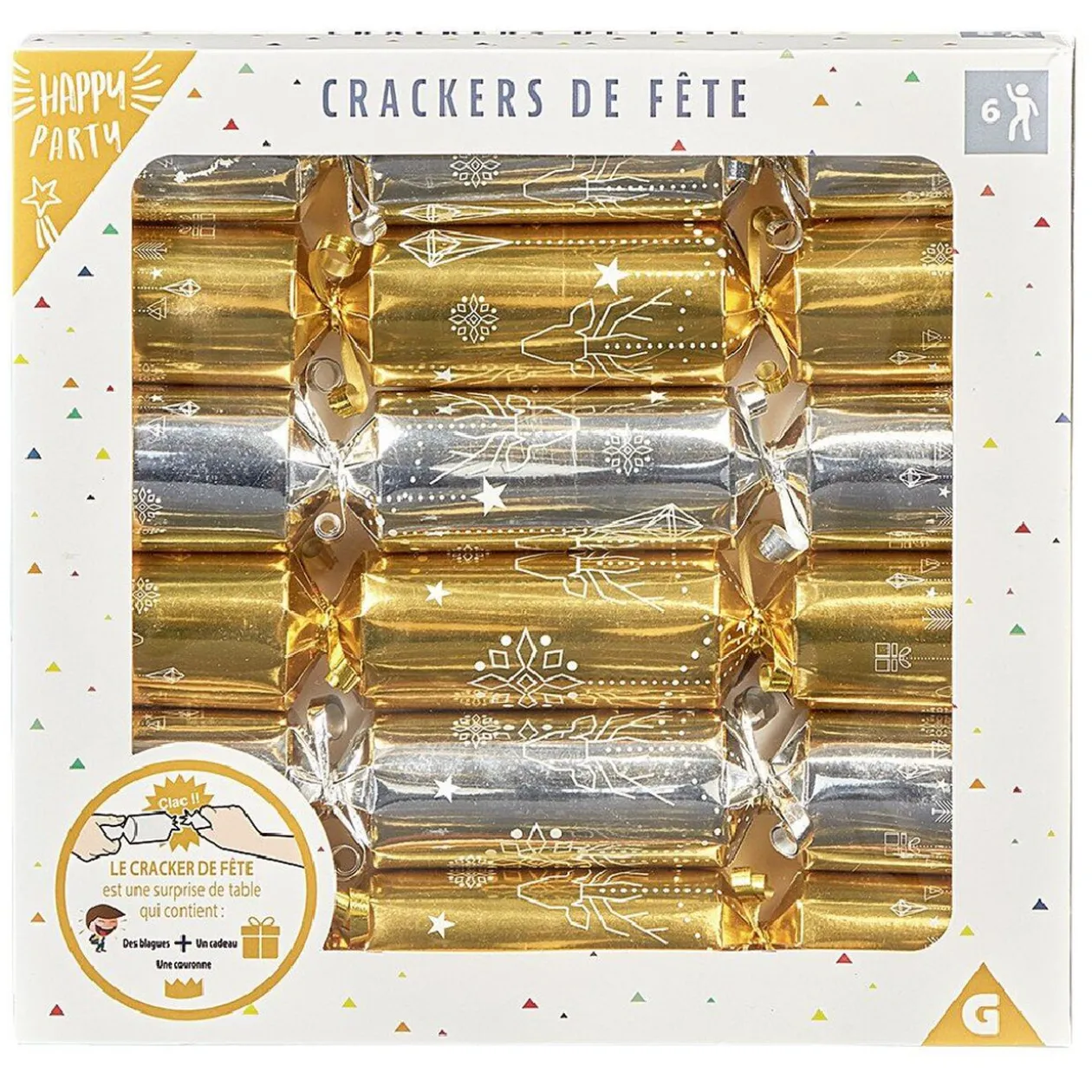 Crackers festifs adultes x6