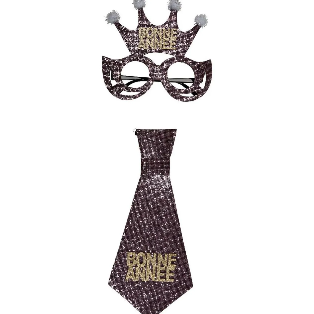 Cravate et lunettes Bonne année