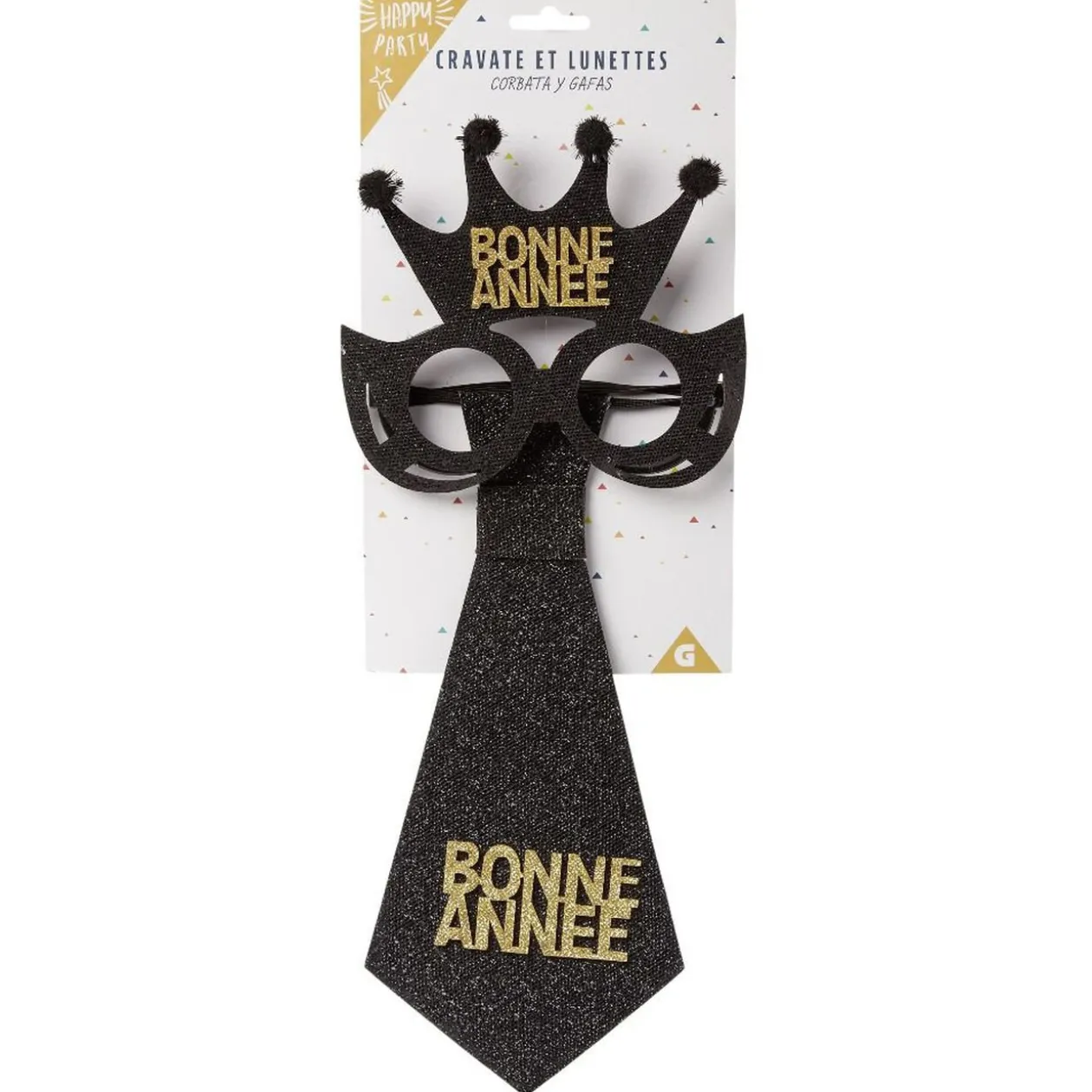 Cravate et lunettes fantaisie