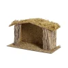 Crèche de Noël en bois et mousse 37x18xH22cm