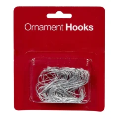 Crochet métallique argenté x100