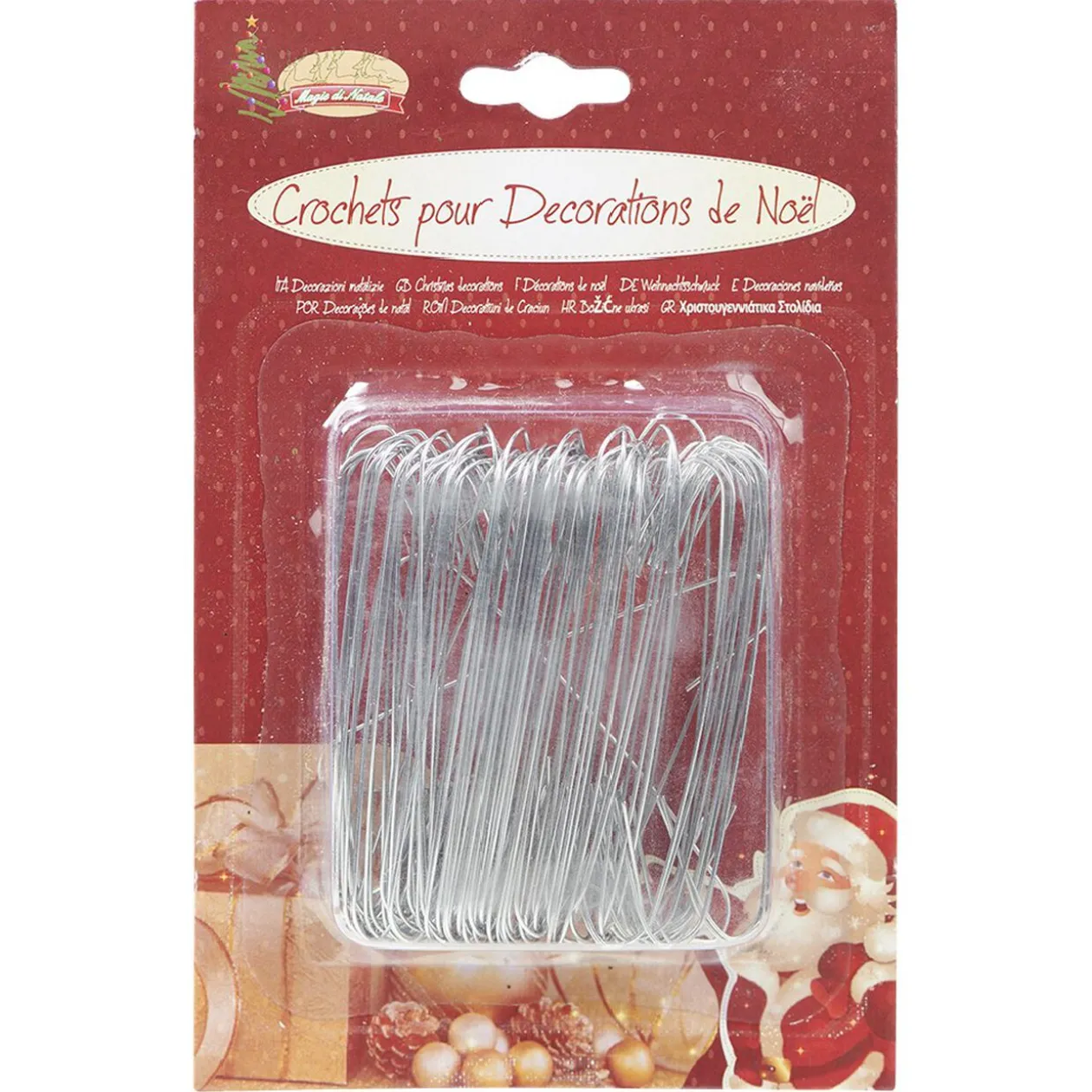 Crochet pour suspension de Noël argenté