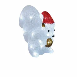 Écureuil de Noël lumineux Solaire 30 LED blanc froid