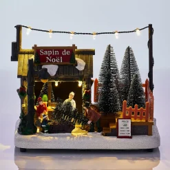 Déco de Noël magasin de sapins intérieur 9 LED