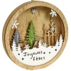 Décor de Noël lumineux en bois à poser H25cm