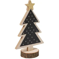 Décoration à poser sapin en bois H20x12cm