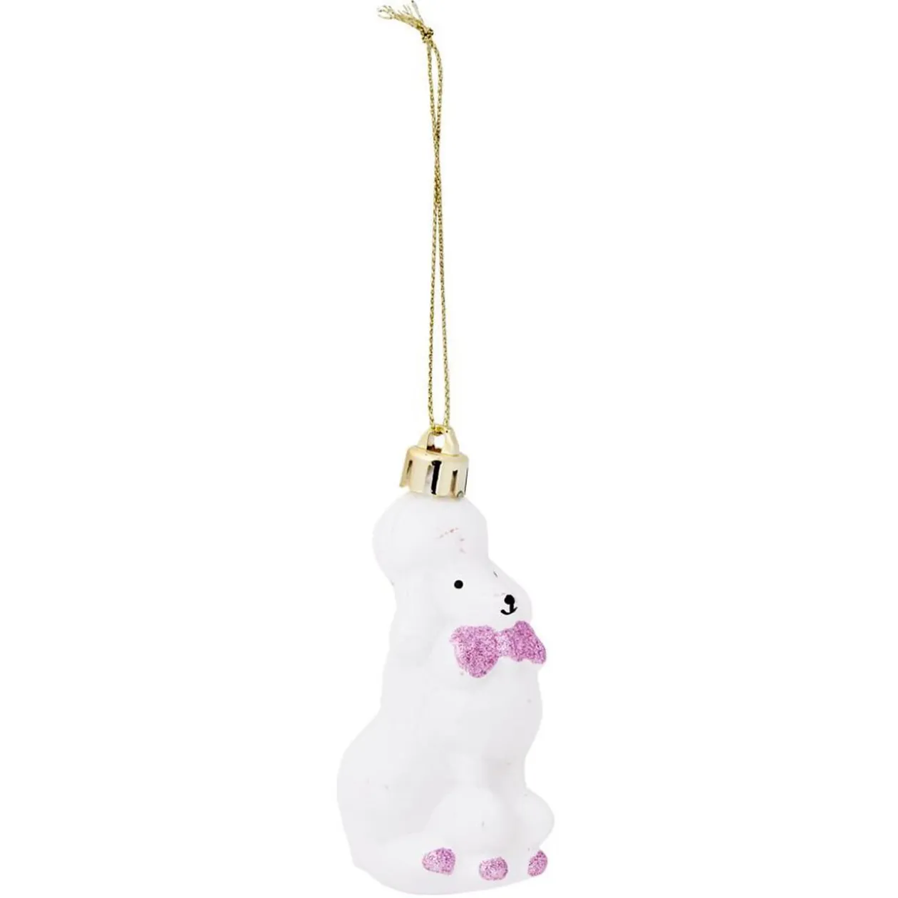 Décoration à suspendre caniche blanc H8,7cm