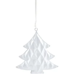 Décoration à suspendre de Noël coeur blanche