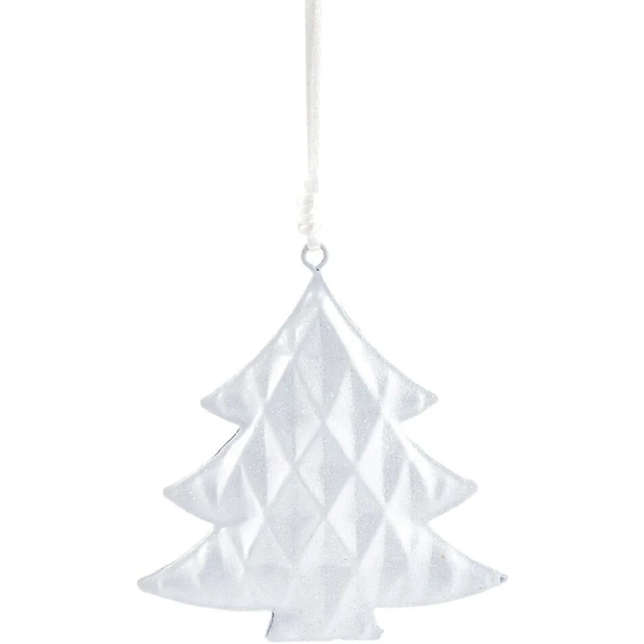 Décoration à suspendre de Noël coeur blanche