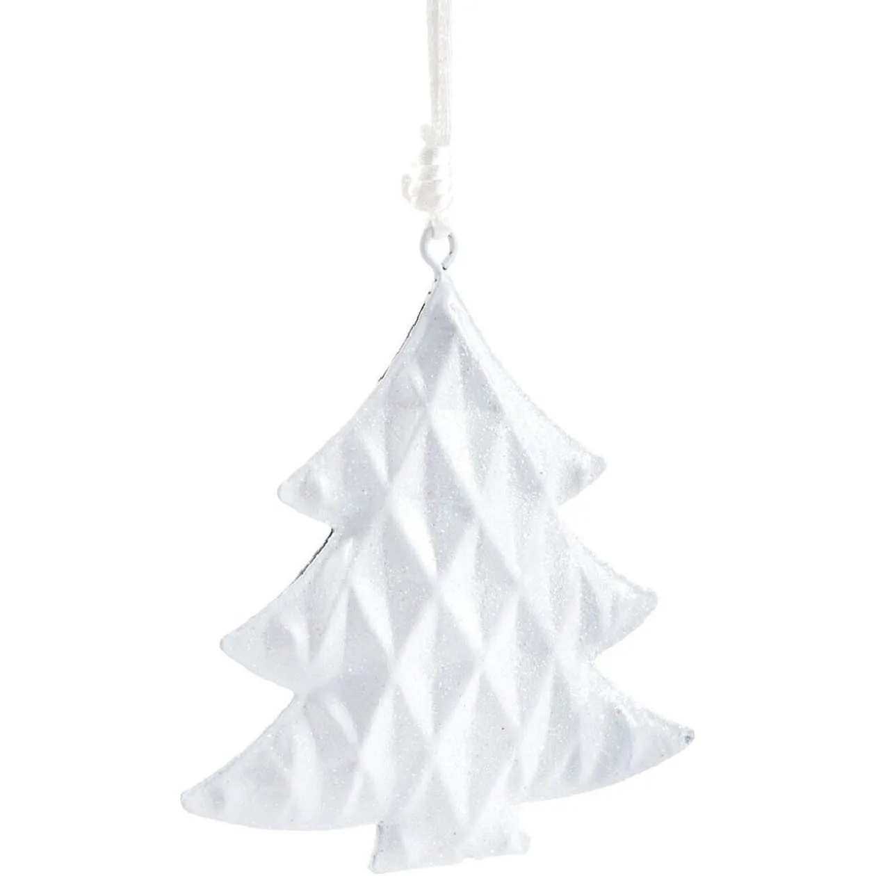 Décoration à suspendre de Noël coeur blanche