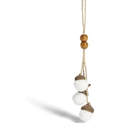 Décoration à suspendre gland marron x3