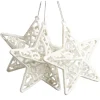 Décoration à suspendre Noël étoile pailletée blanc x3