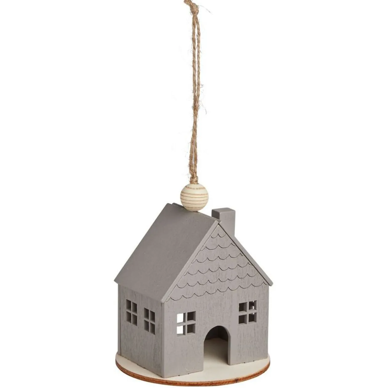 Décoration à suspendre Noël maison en bois Ø8xH8cm