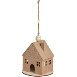 Décoration à suspendre Noël maison en bois Ø8xH8cm