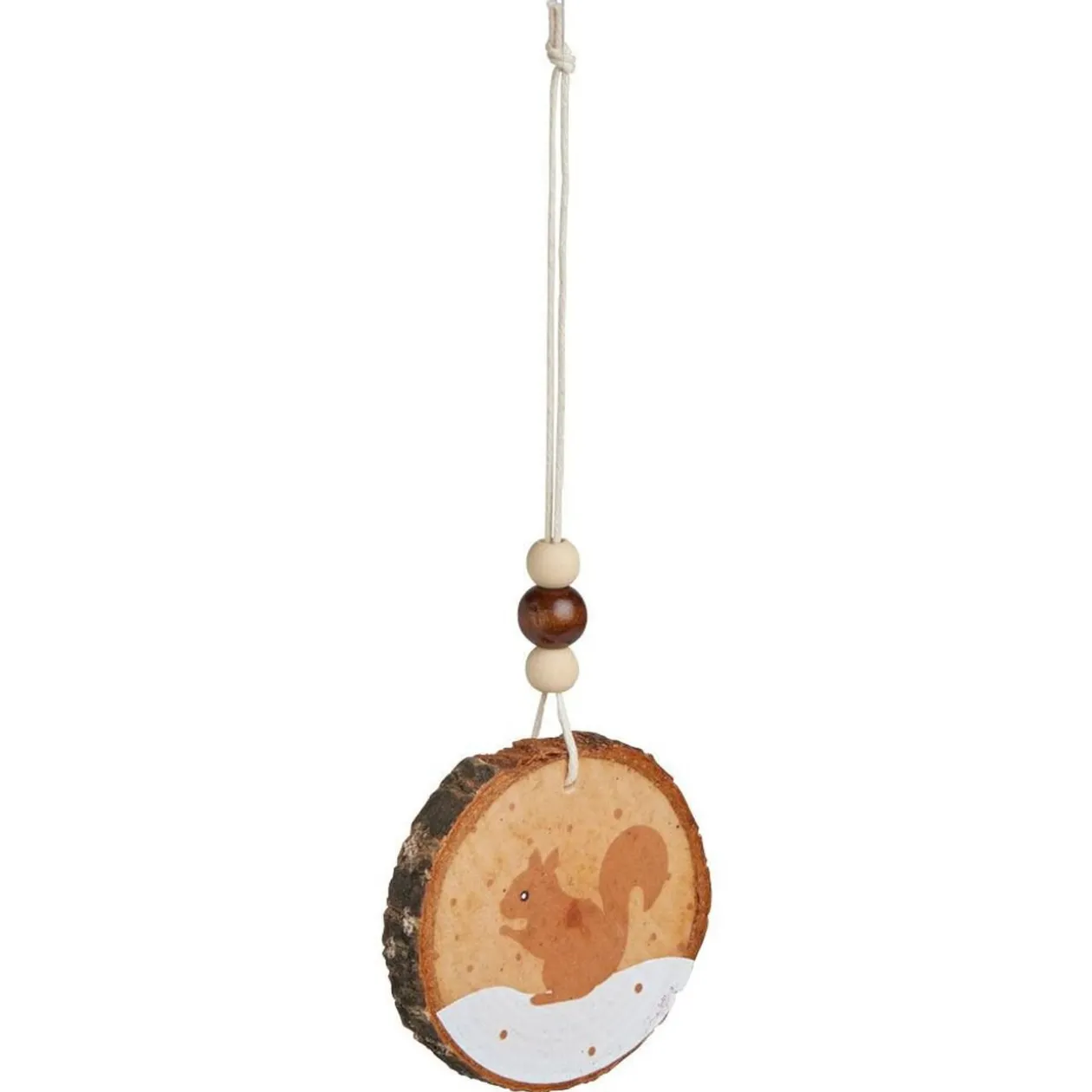 Décoration à suspendre rondin bois animaux de la forêt Ø6cm
