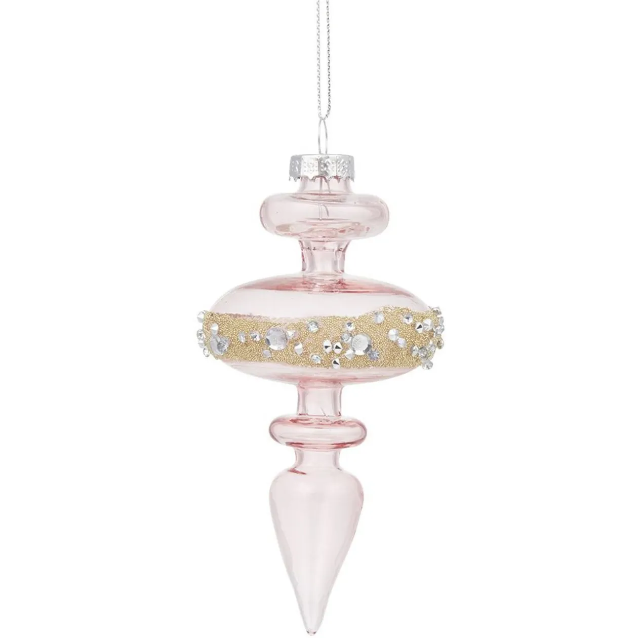 Décoration de Noël à paillettes en verre