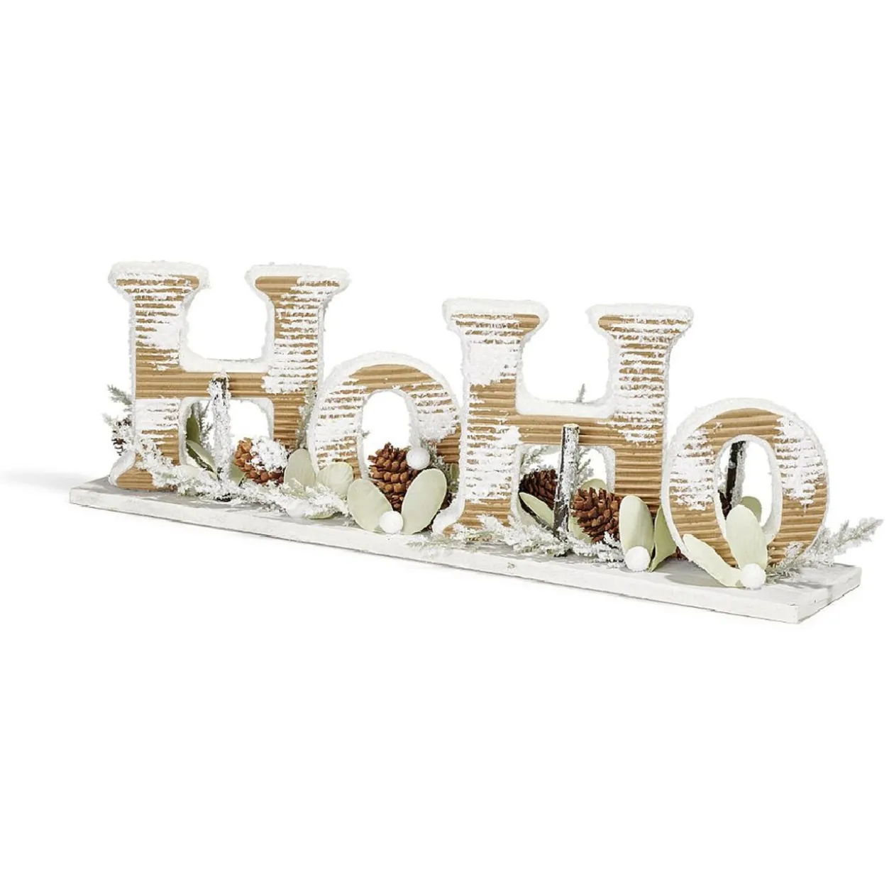 Décoration de Noël à poser HoHo effet mousse et bois