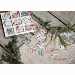 Décoration de Noël à suspendre carreaux de ciment x 36