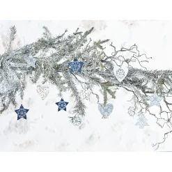 Décoration de Noël à suspendre givré x 36