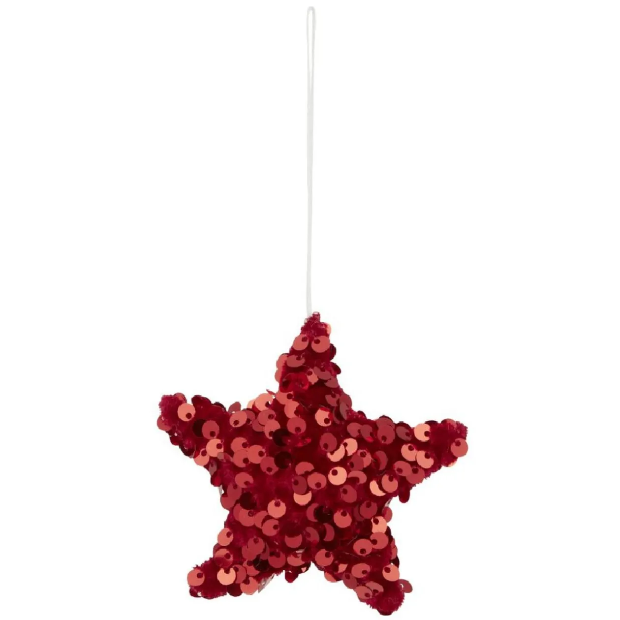 Décoration de Noël à suspendre paillette rouge x3