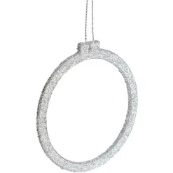 Décoration de Noël à suspendre étoile/sapin/boule argenté x6