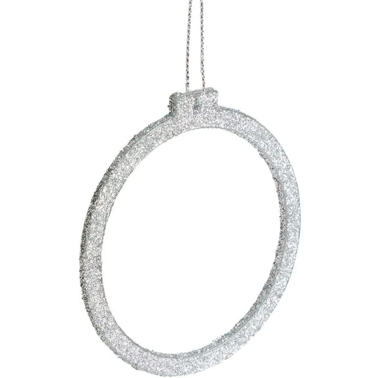 Décoration de Noël à suspendre étoile/sapin/boule argenté x6