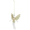Décoration de Noël ange doré à paillettes à suspendre