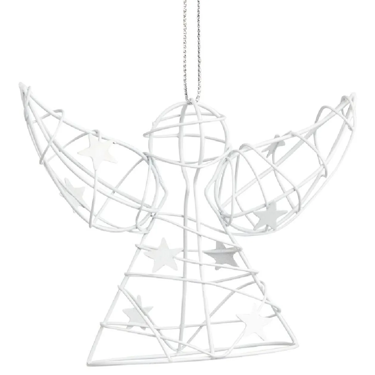 Décoration de Noël ange en métal à suspendre