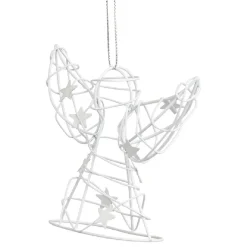 Décoration de Noël ange en métal à suspendre