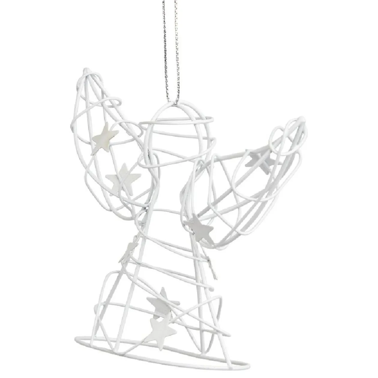 Décoration de Noël ange en métal à suspendre