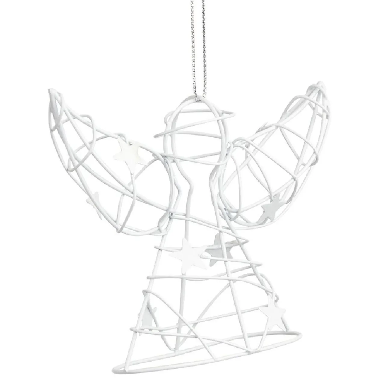 Décoration de Noël ange en métal à suspendre