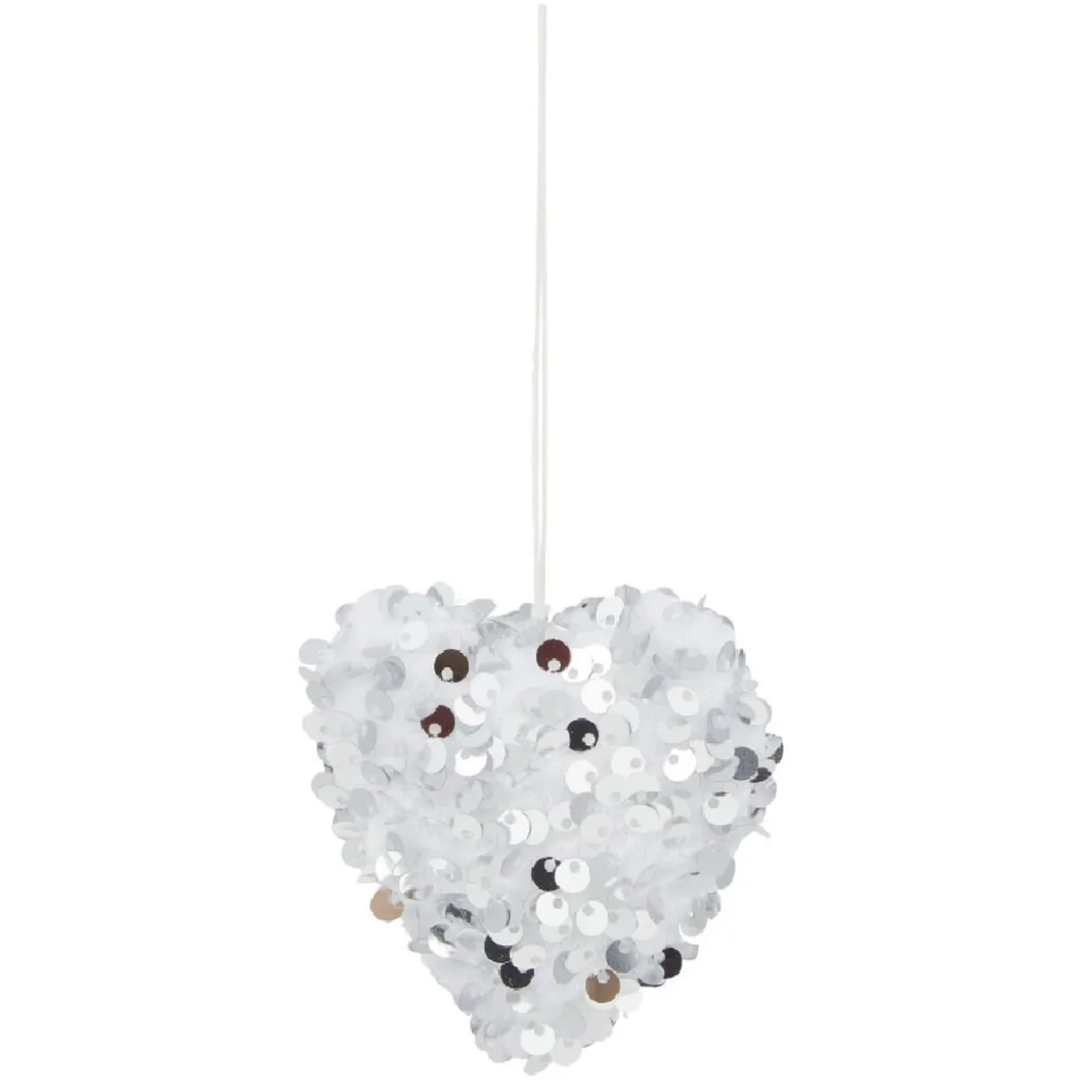 Décoration de Noël argentée à paillettes à suspendre