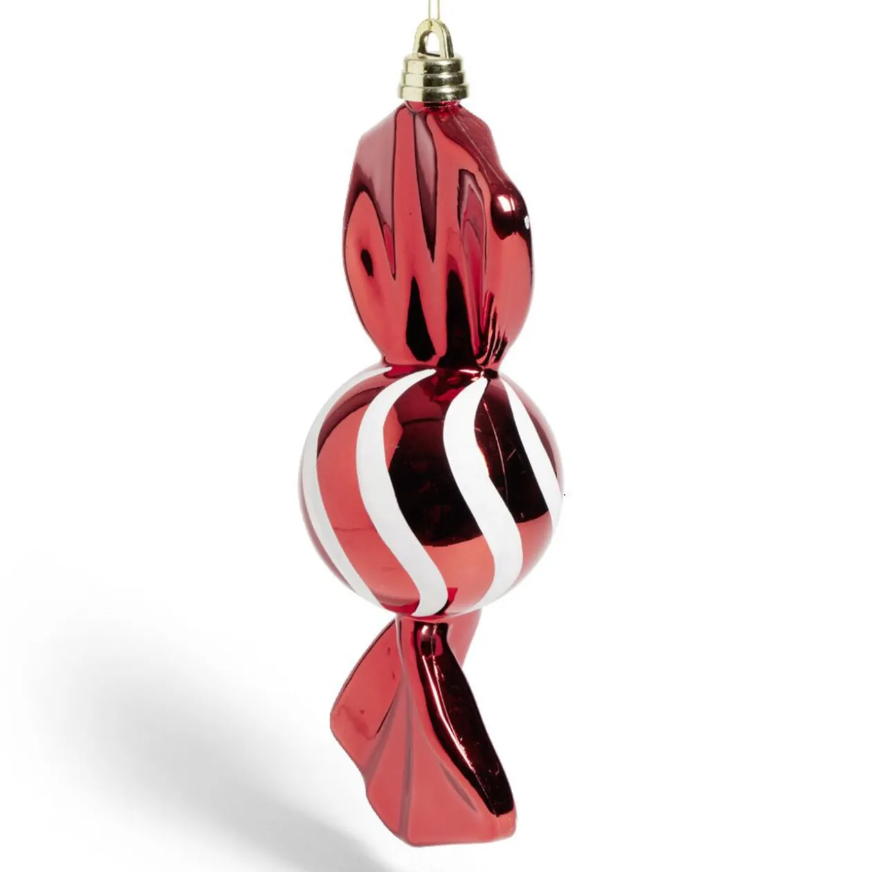 Décoration de Noël bonbon forme XL à suspendre H60cm - 2 coloris