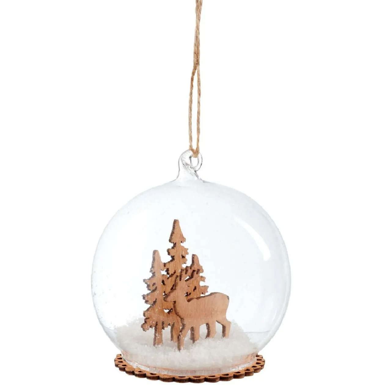 Décoration de Noël boule en verre paysage