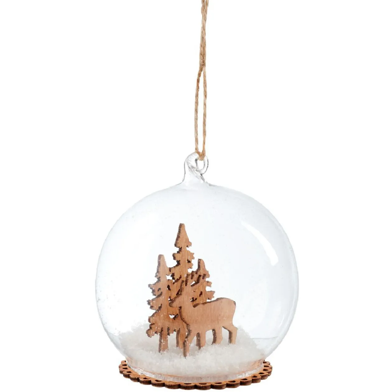 Décoration de Noël boule en verre paysage