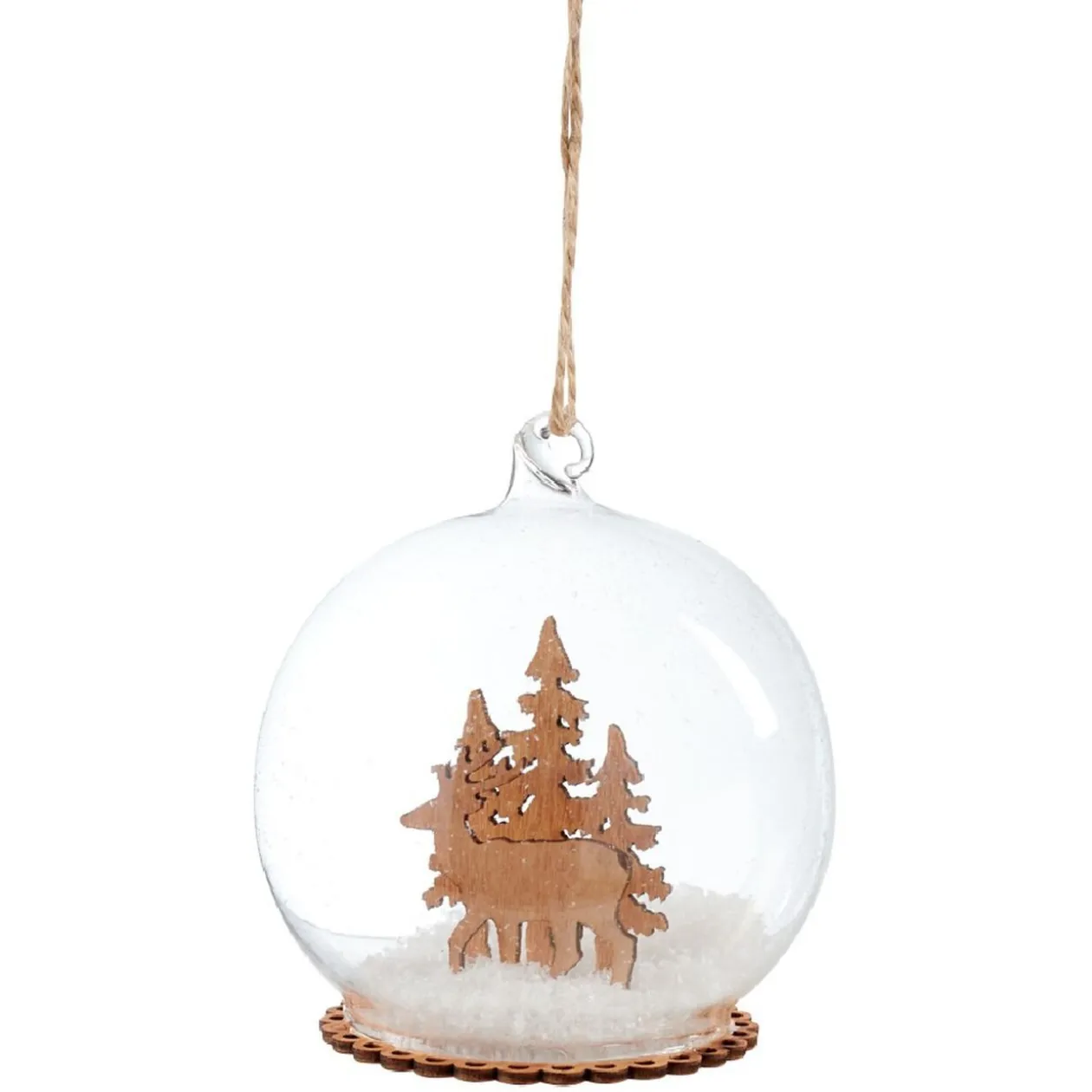 Décoration de Noël boule en verre paysage